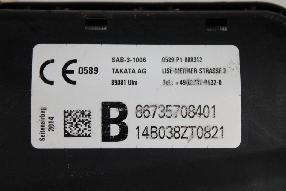 OEM BMW Side Airbag – Fits 5 Series (2010–2017) – Part 86735708401 - BMW