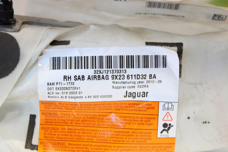 OEM Jaguar Passenger Seat Airbag – Fits Xf (2009–2015) and Xj (2010–2019) – Part #C2D51696 - Jaguar