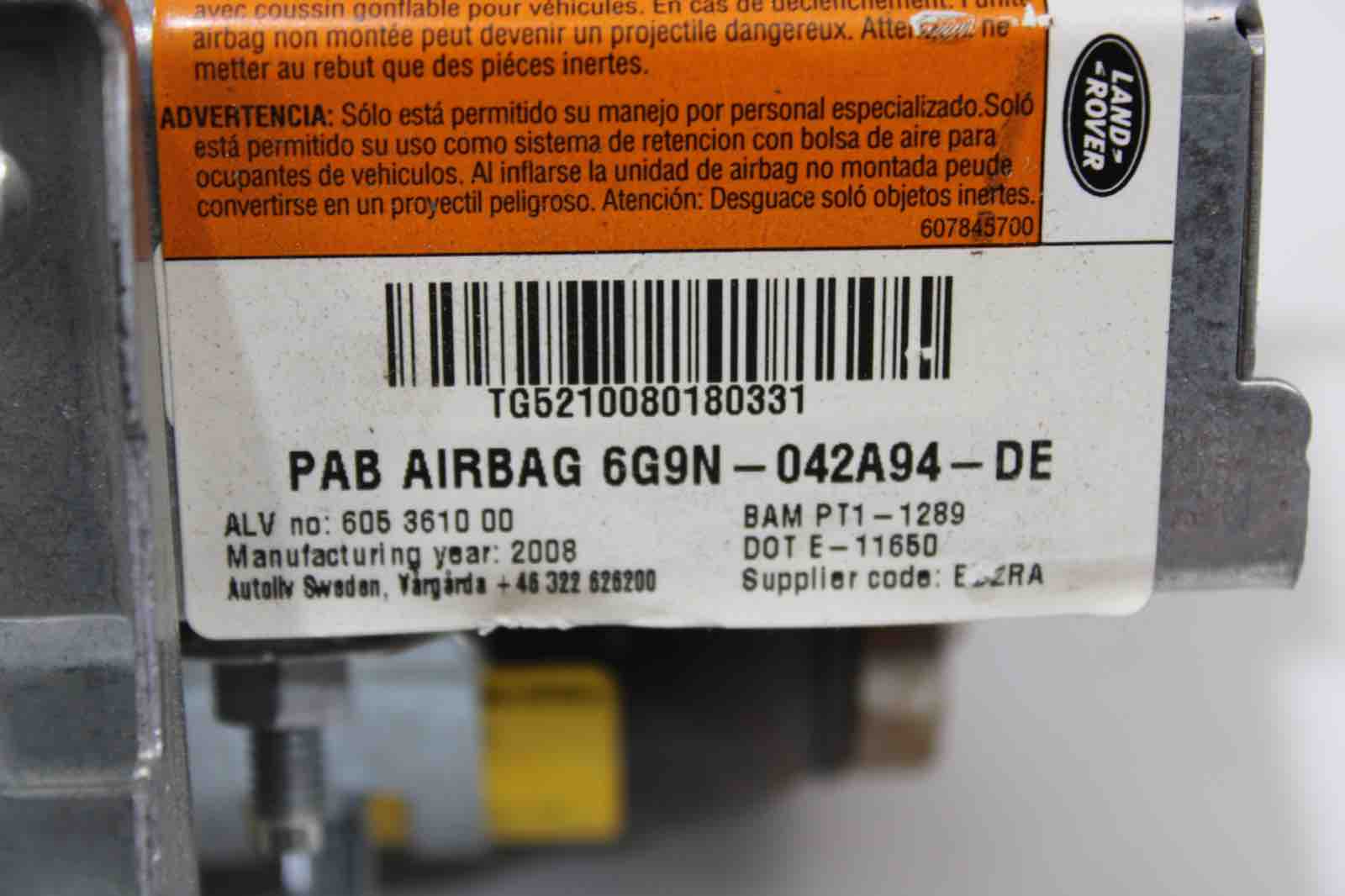 OEM Land Rover LR2 Passenger Airbag (2008–2015) | Part 6G9N - 042A94 - DD - Land Rover