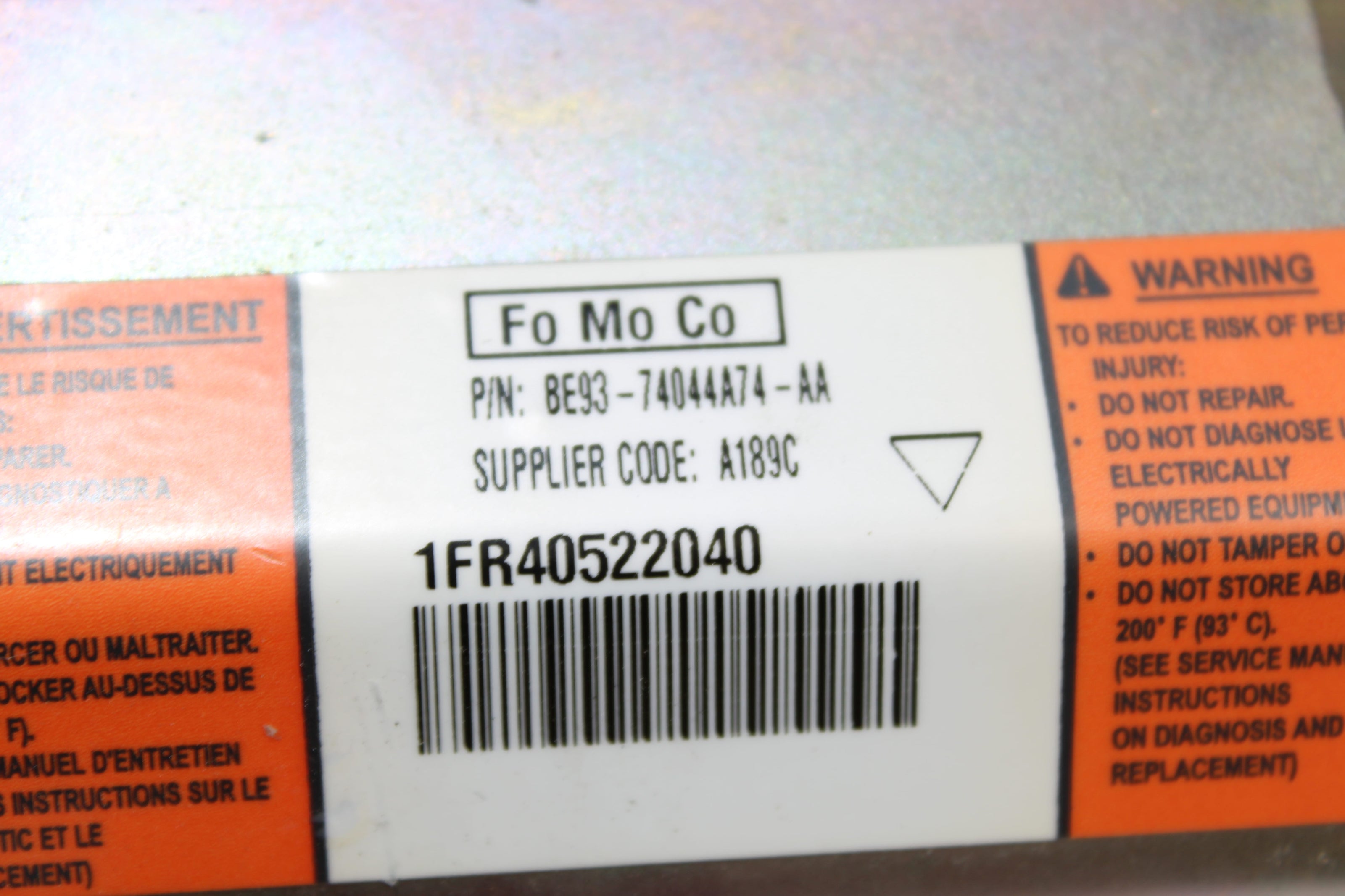 OEM Lincoln Dashboard Airbag – Fits Mkt (2010–2019) – Part BE93 - 74044A74 - AA - Lincoln