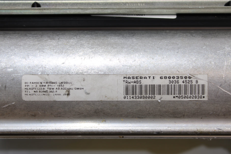 OEM Maserati Dashboard Airbag – Fits Quattroporte (2003–2008) – Part 981430021 - Maserati