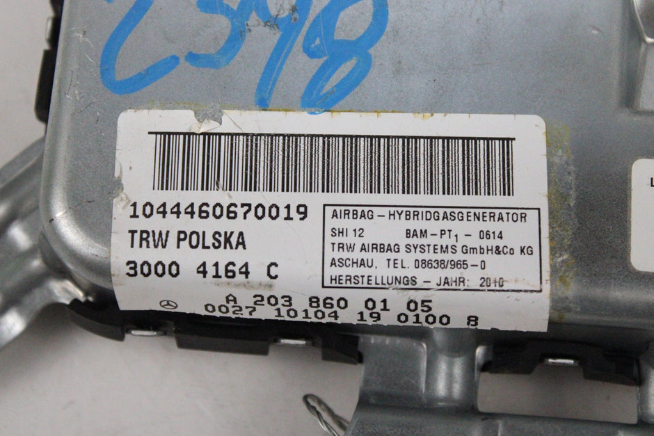 OEM Mercedes-Benz Airbag – Fits E320, E350, E500, E55, Cls500, Cls550, Cls55, Cls63 (2003–2011) – Part A2038600105 - Mercedes-Benz