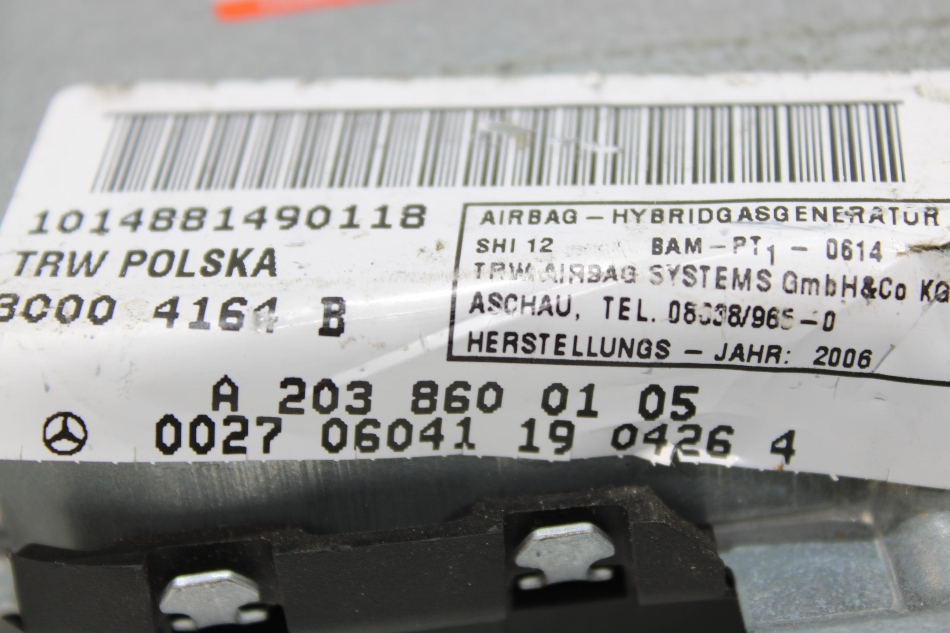 OEM Mercedes - Benz Airbag – Fits E320, E350, E500, E55, Cls500, Cls550, Cls55, Cls63 (2003–2011) – Part A2038600105 - Mercedes - Benz