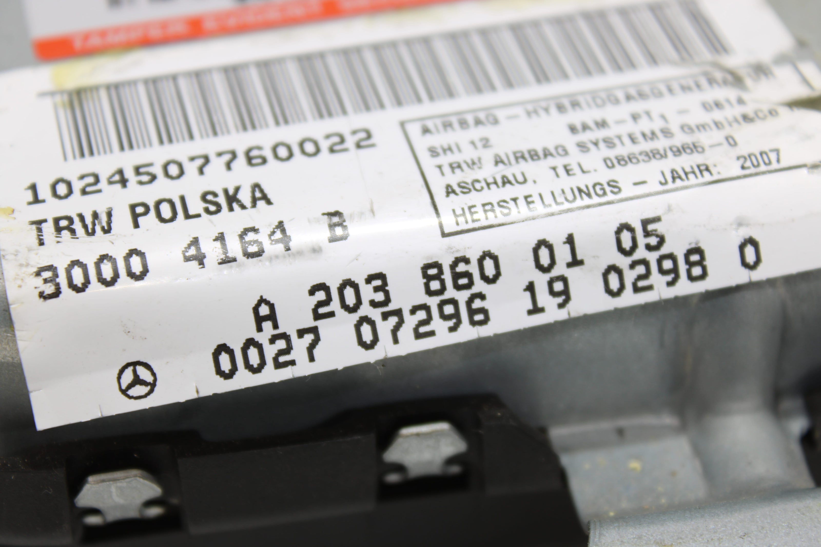 OEM Mercedes - Benz Airbag – Fits E320, E350, E500, E55, Cls500, Cls550, Cls55, Cls63 (2003–2011) – Part A2038600105 - Mercedes - Benz