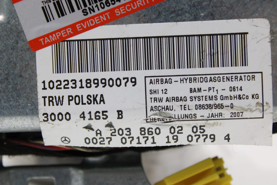 OEM Mercedes - Benz Airbag – Fits E320, E350, E500, E55, Cls500, Cls550, Cls55, Cls63 (2003–2011) – Part A2038600205 - Mercedes - Benz