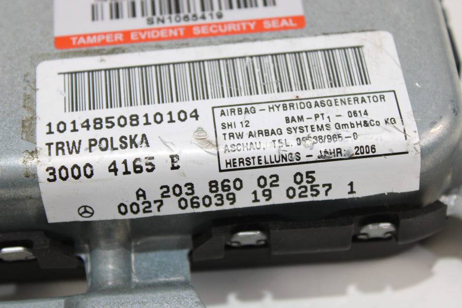 OEM Mercedes - Benz Airbag – Fits E320, E350, E500, E55, Cls500, Cls550, Cls55, Cls63 (2003–2011) – Part A2038600205 - Mercedes - Benz
