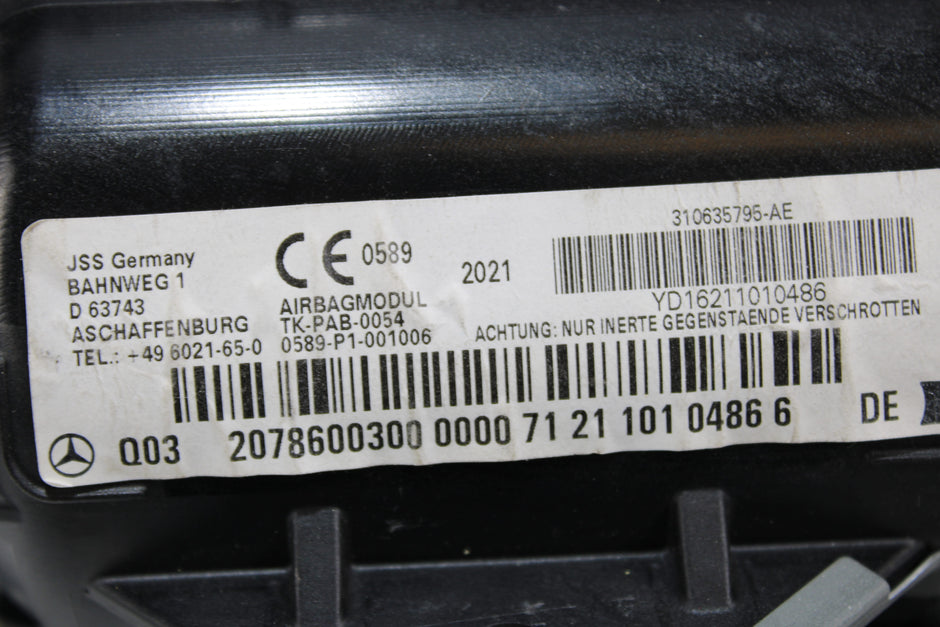 OEM Mercedes - Benz Dashboard Airbag – Fits C250, C350, E350, E400, E550 (2010–2017) – Part A2078600300 - Mercedes - Benz