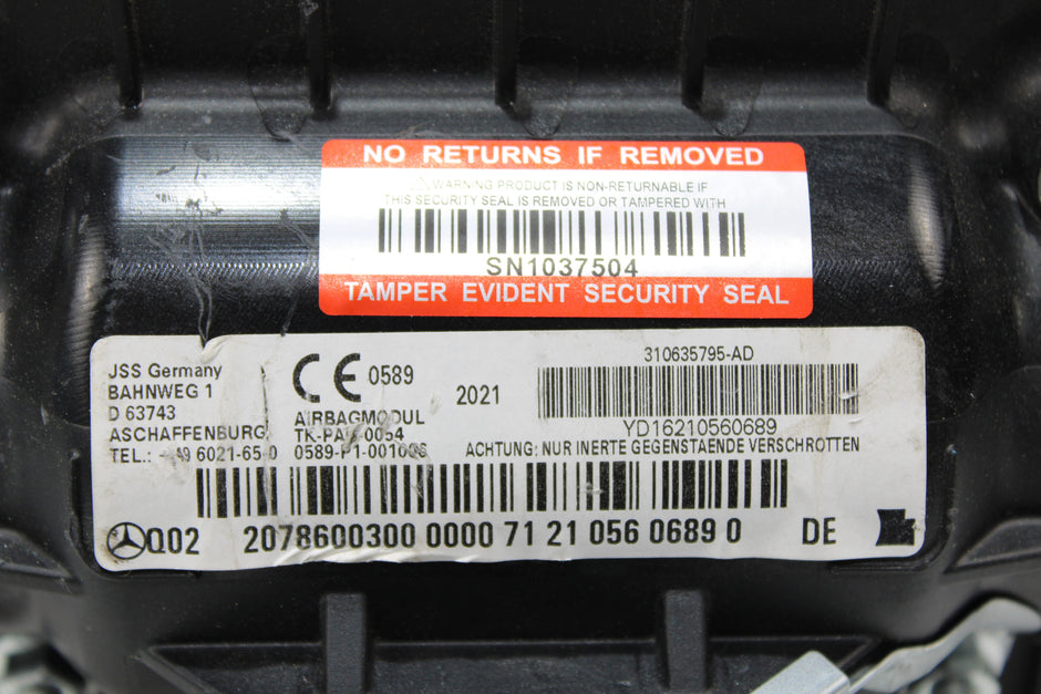 OEM Mercedes - Benz Dashboard Airbag – Fits C250, C350, E350, E400, E550 (2010–2017) – Part A2078600300 - Mercedes - Benz