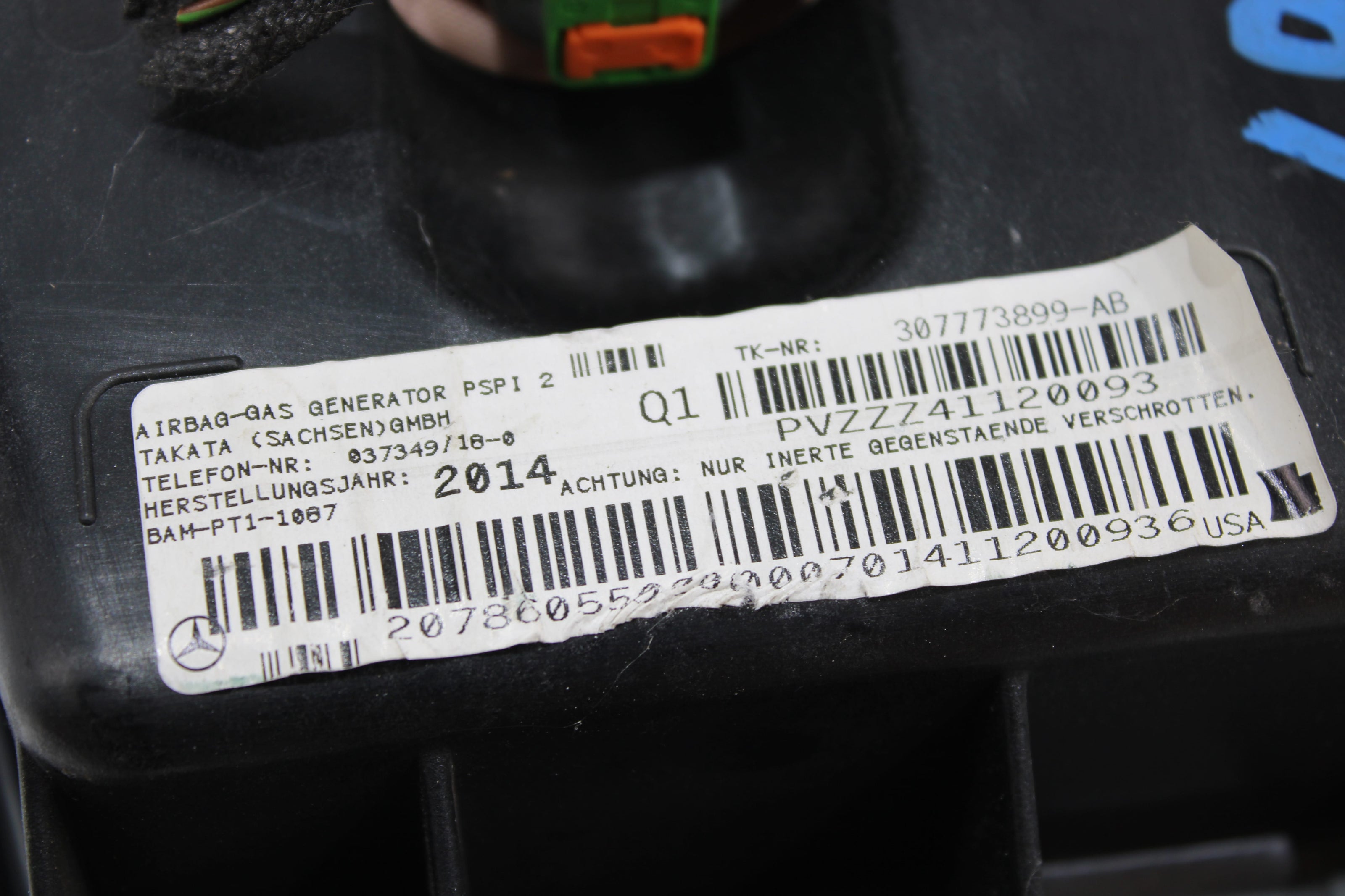 OEM Mercedes - Benz Dashboard Airbag – Fits C250, C350, E350, E400, E550 (2010–2017) – Part A2078600300 - Mercedes - Benz