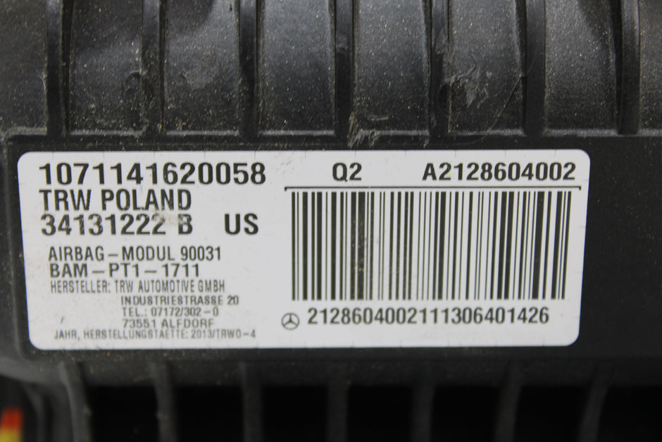 OEM Mercedes - Benz Dashboard Airbag – Fits E300, E350, E400, E500, E550, E63 (2014–2016) – Part A2128604002 - Mercedes - Benz