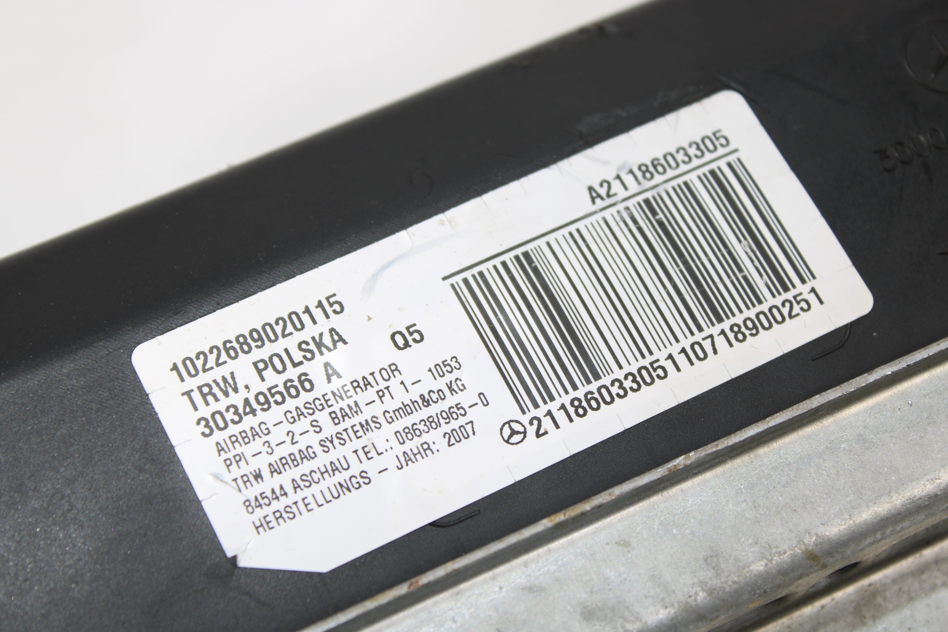 OEM Mercedes - Benz Dashboard Airbag – Fits E320, E350, E500, E550, E55, E63 (2003–2009) – Part A2118603305 - Mercedes - Benz