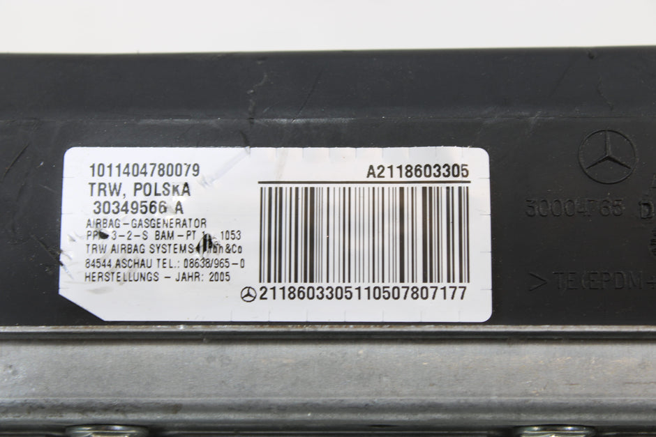 OEM Mercedes - Benz Dashboard Airbag – Fits E320, E350, E500, E550, E55, E63 (2003–2009) – Part A2118603305 - Mercedes - Benz