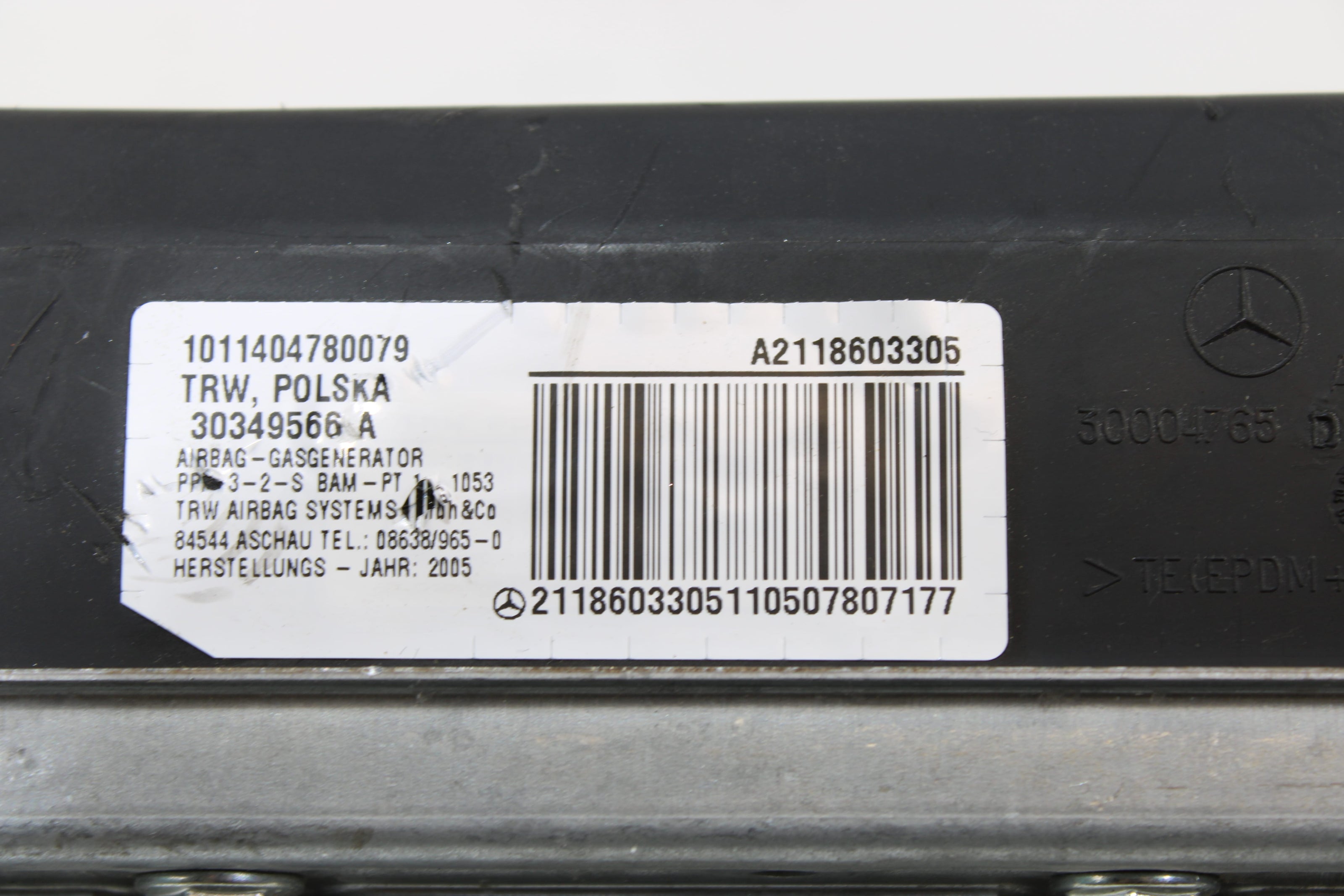 OEM Mercedes - Benz Dashboard Airbag – Fits E320, E350, E500, E550, E55, E63 (2003–2009) – Part A2118603305 - Mercedes - Benz