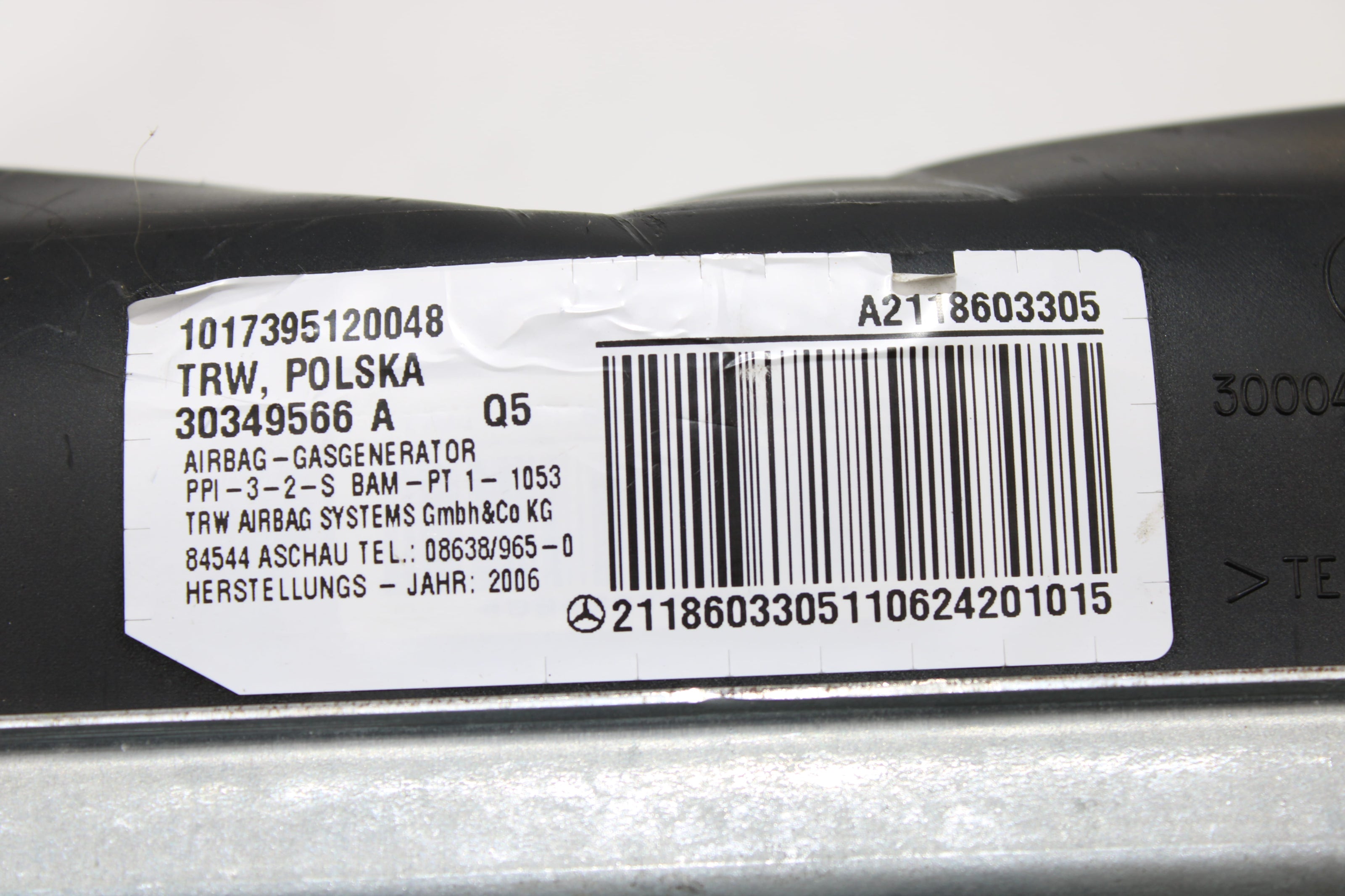 OEM Mercedes - Benz Dashboard Airbag – Fits E320, E350, E500, E550, E55, E63 (2003–2009) – Part A2118603305 - Mercedes - Benz