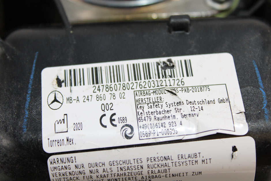 OEM Mercedes - Benz Dashboard Airbag – Fits Glb250, Glb35 Amg (2020–2025) – Part A2478607802 - Mercedes - Benz