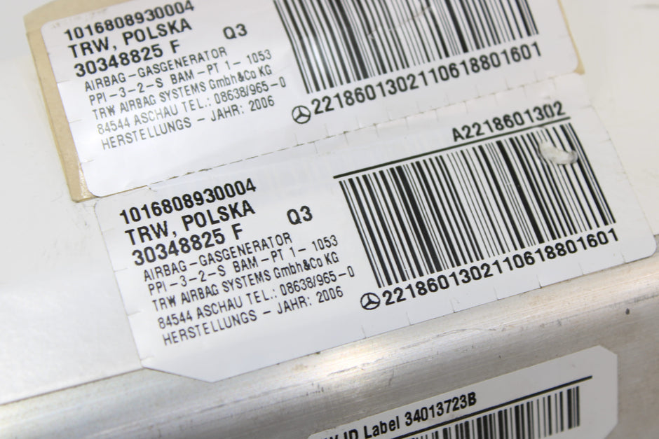 OEM Mercedes - Benz Dashboard Airbag – Fits S450, S500, S600, S63, S65, Cl500, Cl550, Cl600, Cl63 (2007–2014) – Part A2218601302 - Mercedes - Benz