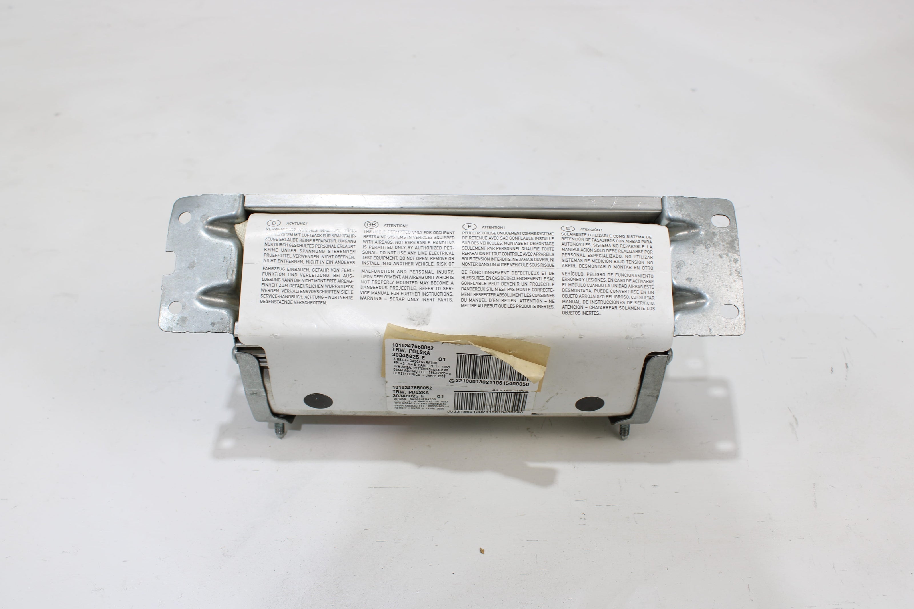 OEM Mercedes - Benz Dashboard Airbag – Fits S450, S500, S600, S63, S65, Cl500, Cl550, Cl600, Cl63 (2007–2014) – Part A2218601302 - Mercedes - Benz