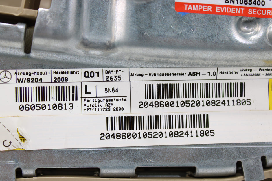 OEM Mercedes - Benz Side Airbag – Fits C250, C300, C350, C63, Glk250, Glk300, Glk350 (2008–2015) – Part A2048600105 - Mercedes - Benz