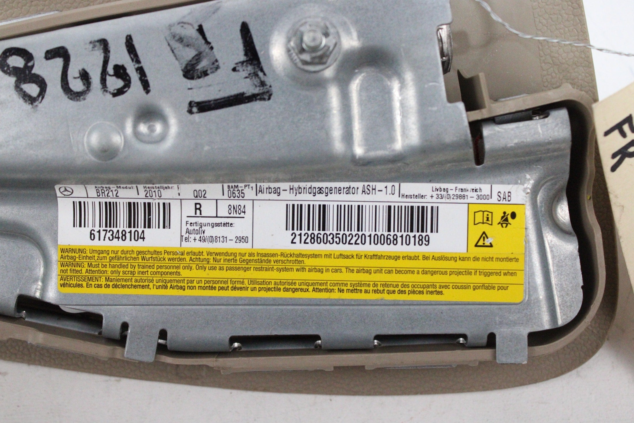 OEM Mercedes-Benz Side Airbag – Fits E250, E300, E350, E400, E550, Cls350, Cls400, Cls550 (2010–2018) – Part A2128603502 - Mercedes-Benz
