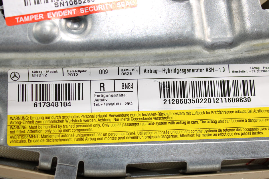 OEM Mercedes - Benz Side Airbag – Fits E250, E300, E350, E400, E550, Cls350, Cls400, Cls550 (2010–2018) – Part A2128603502 - Mercedes - Benz