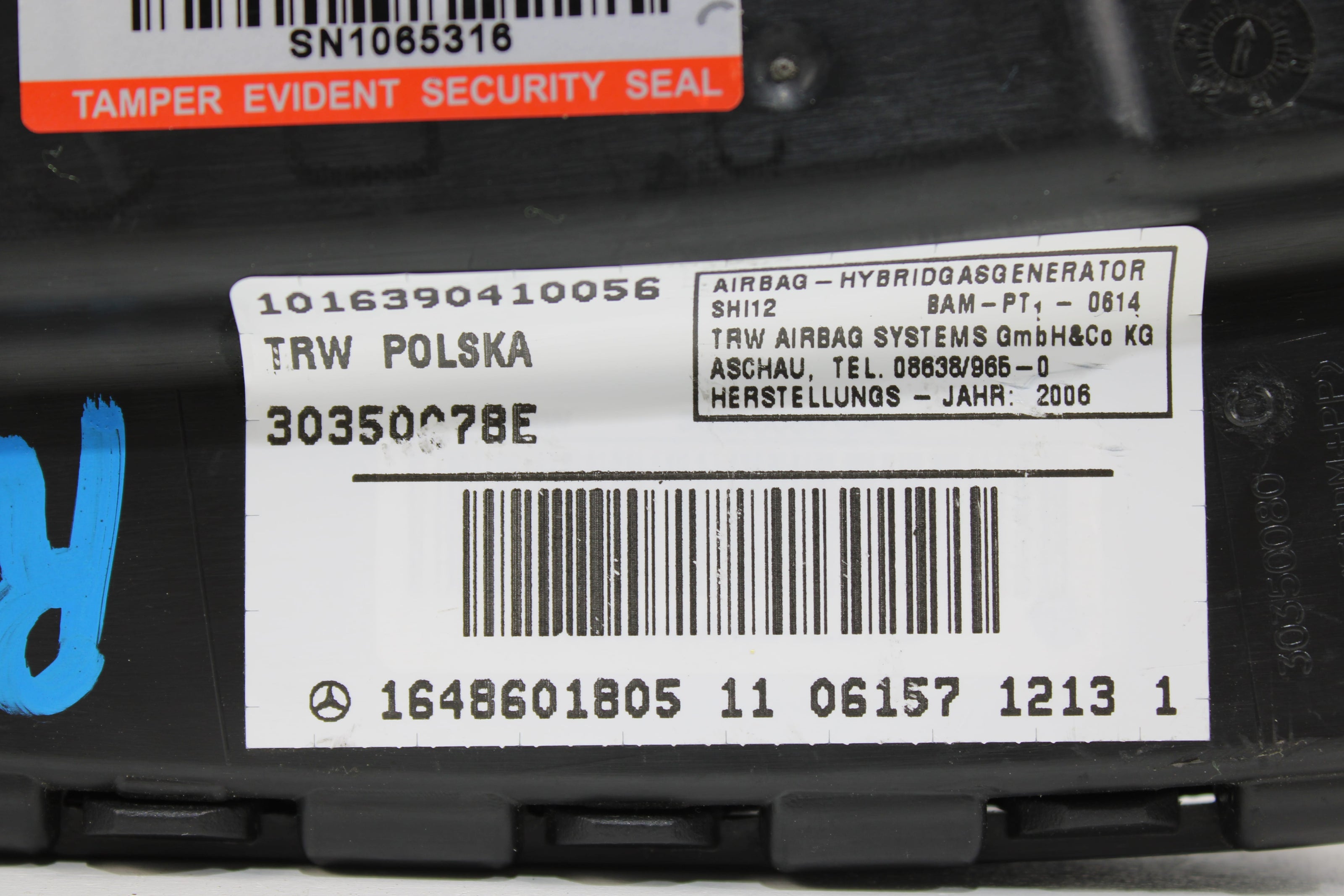 OEM Mercedes - Benz Side Airbag – Fits S400, S550, S600, S63, S65 (2014–2015) – Part A2228604802 - Mercedes - Benz