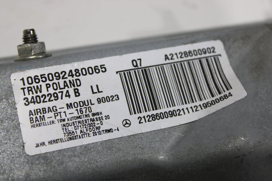 OEM Mercedes - Benz Steering Wheel Airbag – Fits Cls350, Cls500, Cls550, Cls63 (2012–2014) – Part A2128600902 - Mercedes - Benz