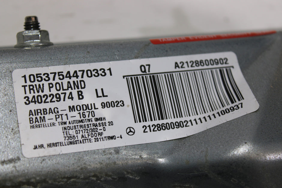 OEM Mercedes - Benz Steering Wheel Airbag – Fits Cls350, Cls500, Cls550, Cls63 (2012–2014) – Part A2128600902 - Mercedes - Benz