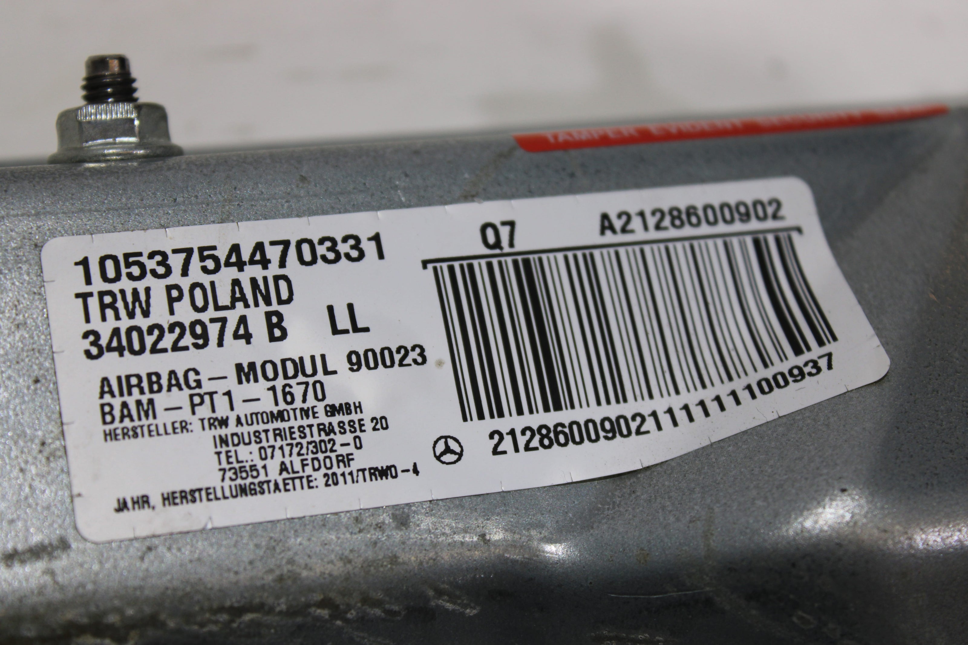 OEM Mercedes - Benz Steering Wheel Airbag – Fits Cls350, Cls500, Cls550, Cls63 (2012–2014) – Part A2128600902 - Mercedes - Benz