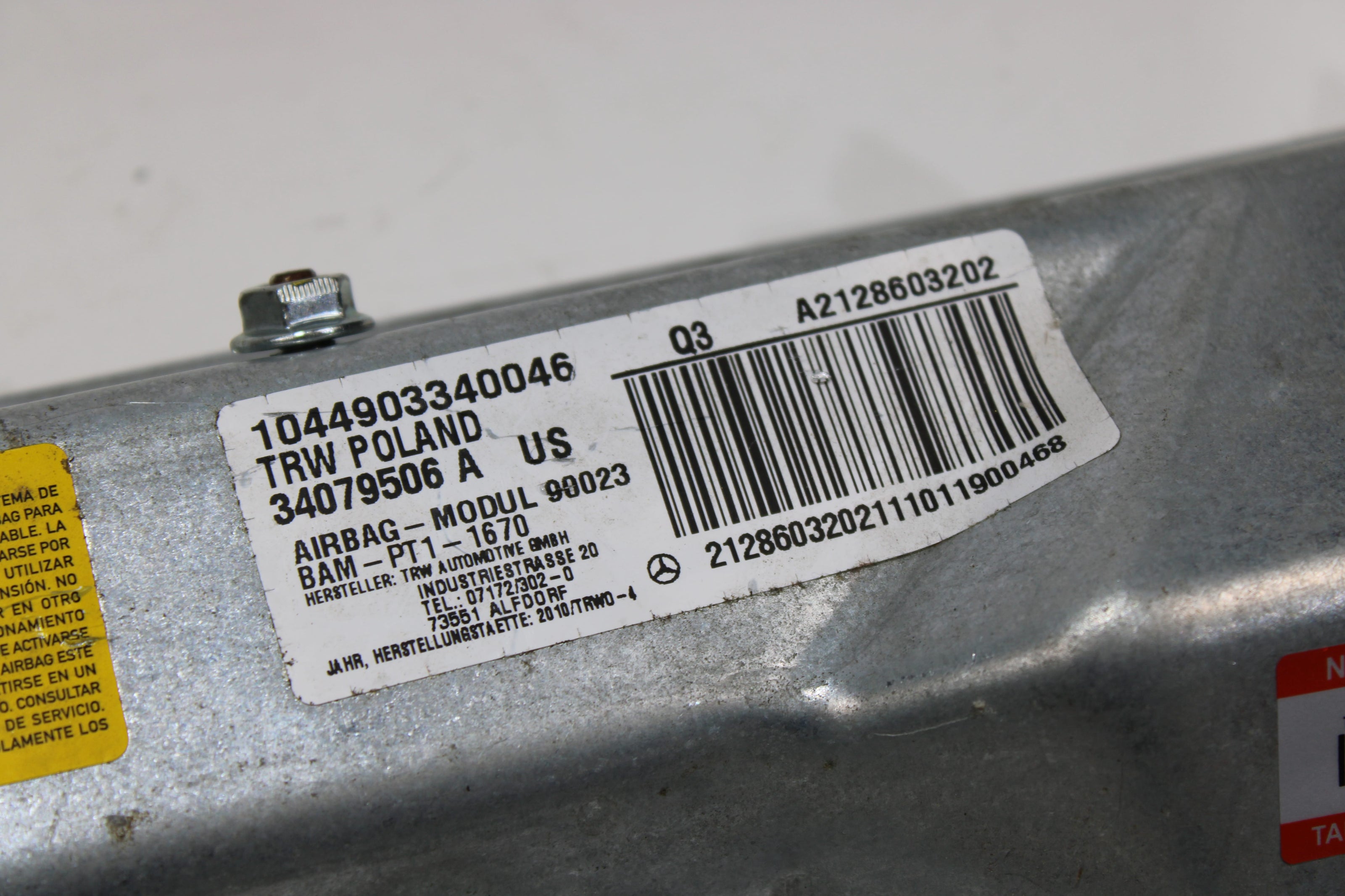 OEM Mercedes - Benz Steering Wheel Airbag – Fits E350, E400, E550, C250, C300, C350, C63, Glk250, Glk350 (2008–2017) – Part A2128603202 - Mercedes - Benz