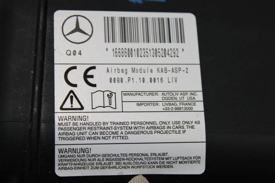 OEM Mercedes - Benz Steering Wheel Airbag – Fits Ml320 Ml350 Ml450 Ml500 Ml550 Ml63 Gl350 Gl450 Gl550 Gl63 (2012–2019) – Part A1668600102 - Mercedes - Benz