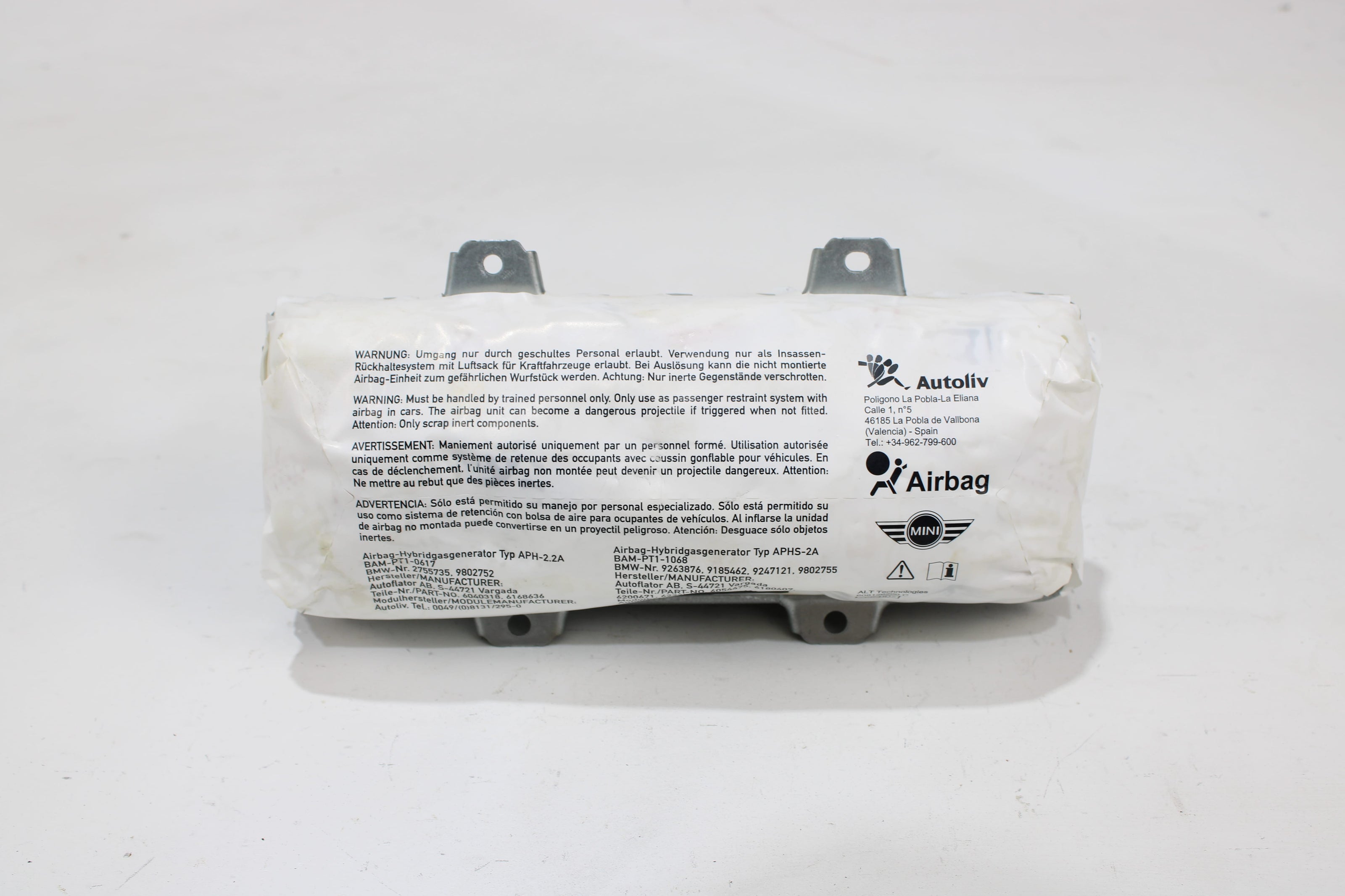 OEM Mini Dashboard Airbag – Fits Cooper, Cooper S (2011–2015) – Part 30021968 - Mini