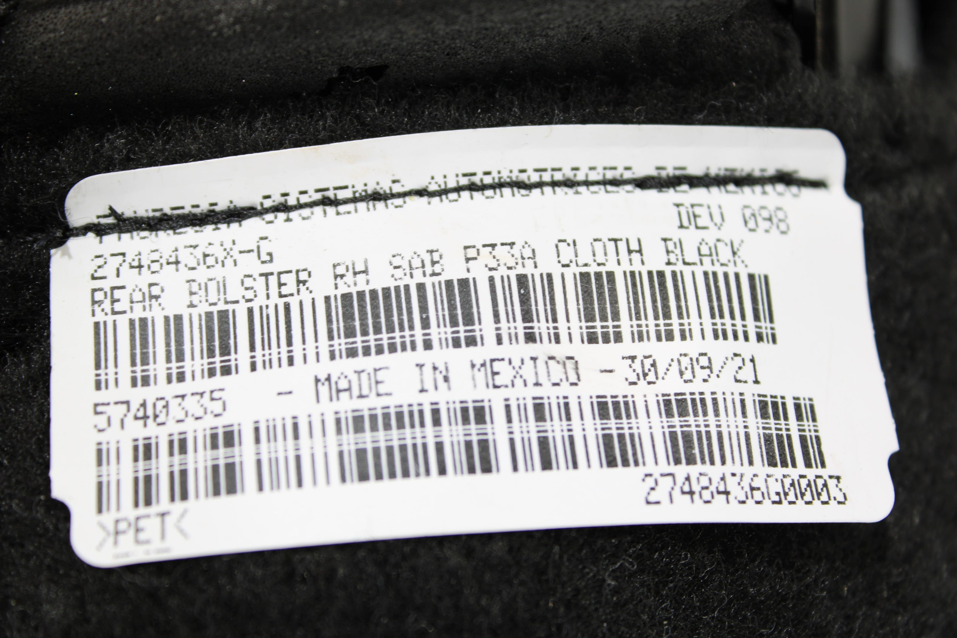 OEM Nissan Side Airbag – Fits Rogue (2021–2015) – Part 2748436X - G - Nissan