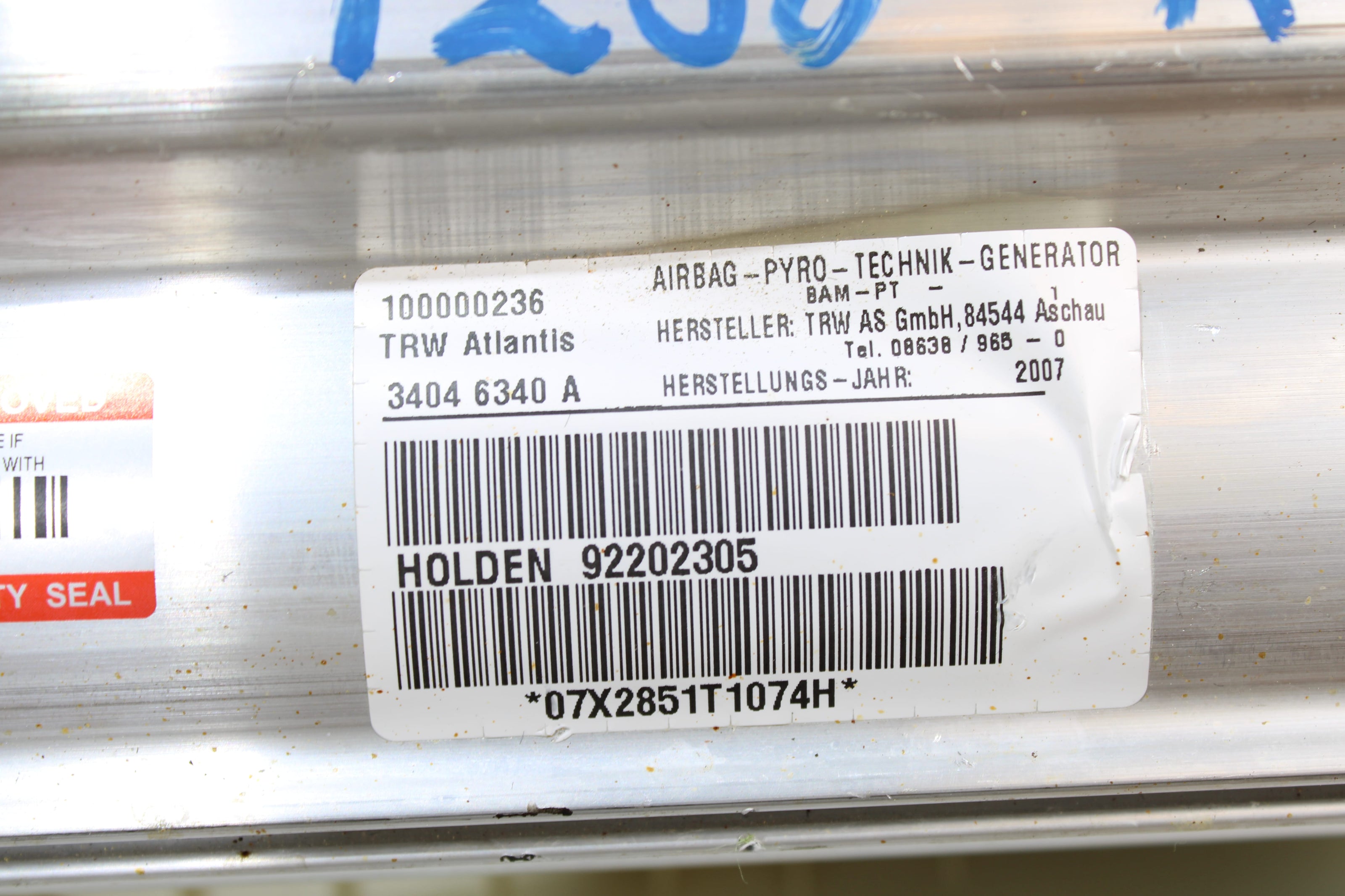 OEM Pontiac Dashboard Airbag – Fits G8 (2008–2009) – Part 92202305 - Pontiac