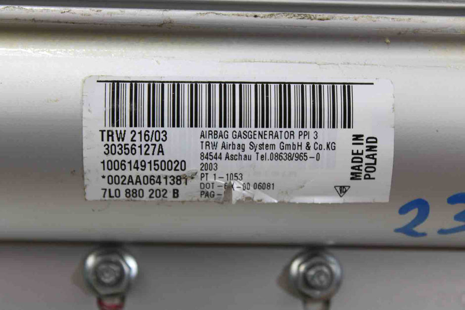 OEM Porsche Cayenne Passenger Airbag (2003–2010) | Part 7L0880202B - Porsche