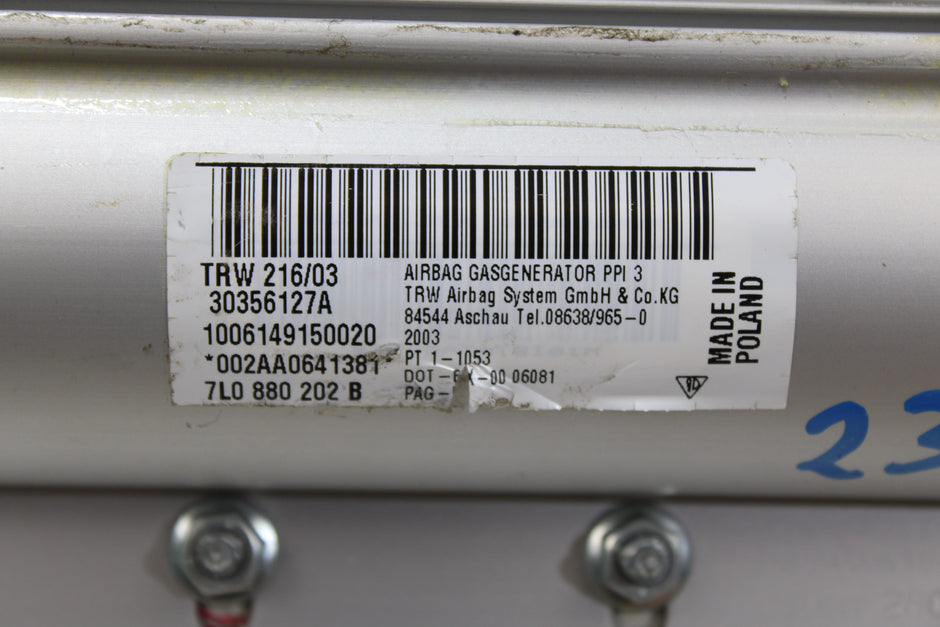 OEM Porsche Dashboard Airbag – Fits Cayenne (2003–2006) – Part 7L0880202B - Porsche