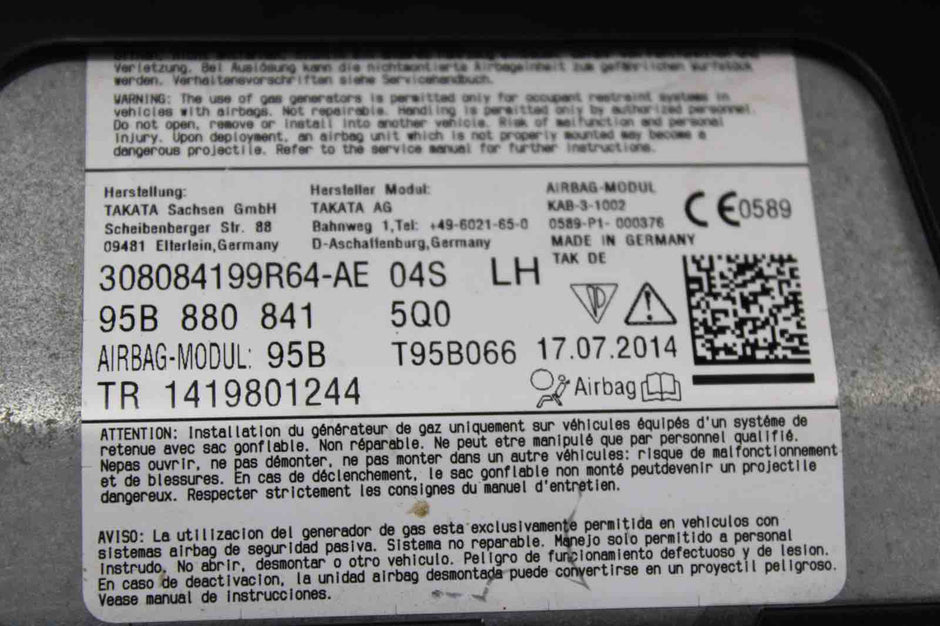 OEM Porsche Macan Driver Knee Airbag (2015–2024) | Part 95B880841 - Porsche