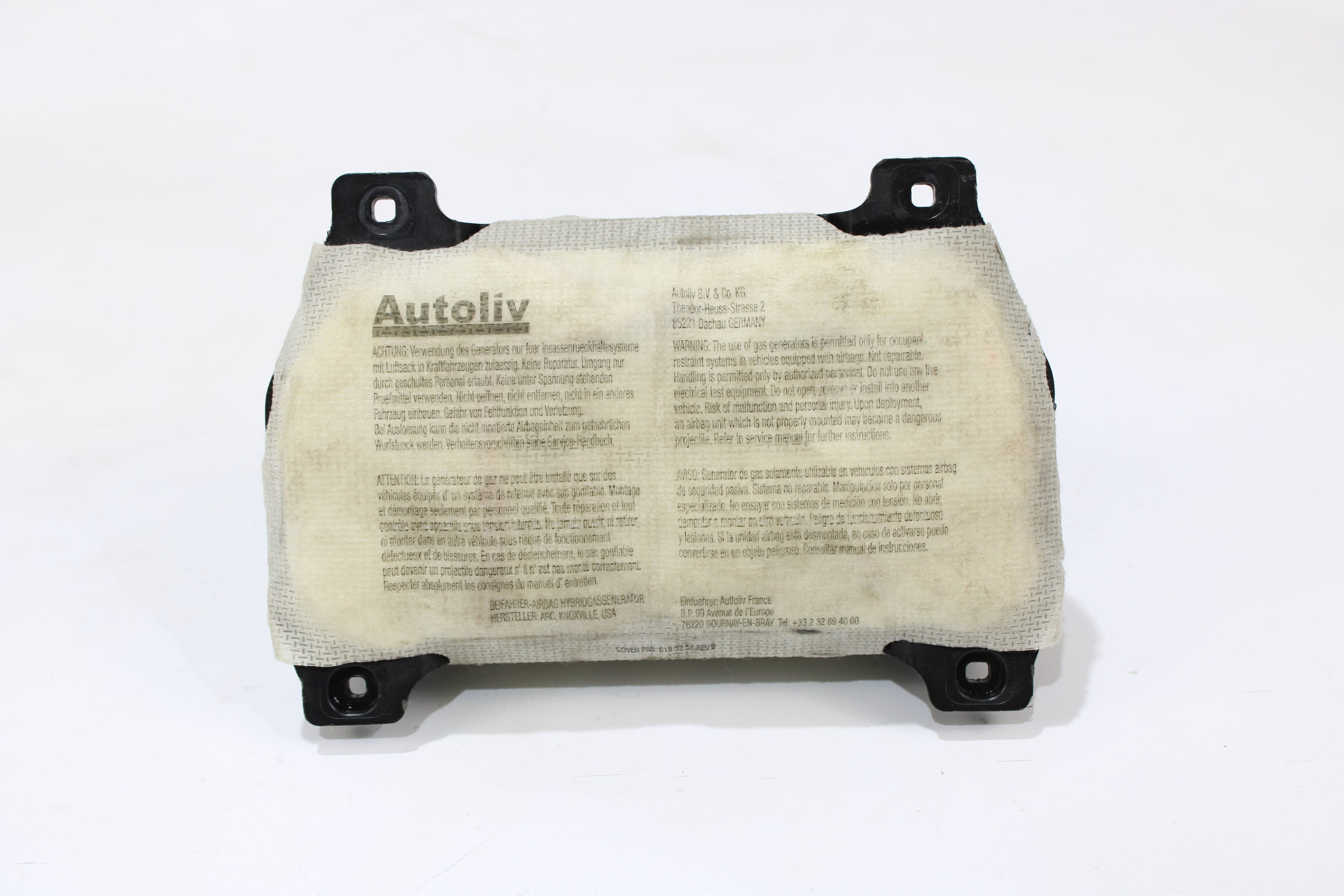 OEM Smart Dashboard Airbag – Fits Fortwo (2008–2015) – Part A4518605102 - Smart