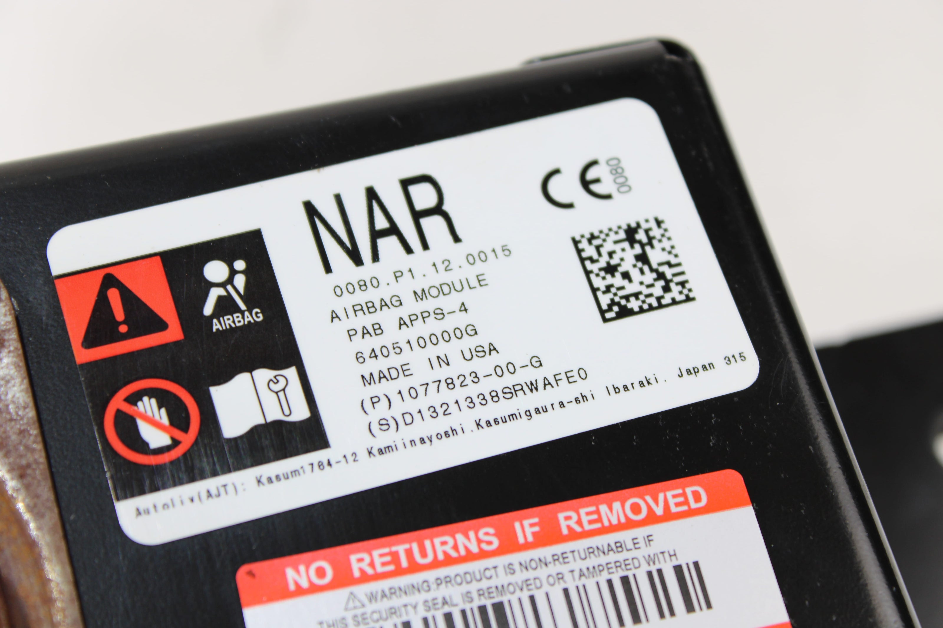 OEM Tesla Dashboard Airbag – Fits Model 3, Model Y (2017–2023) – Part 1077823 - 00 - G - Tesla