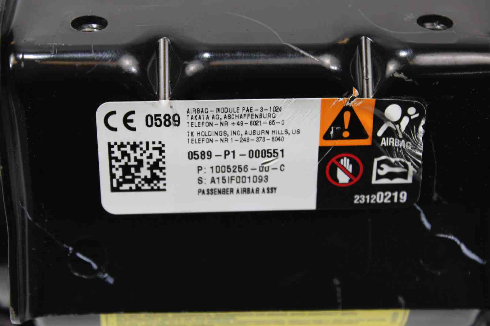 OEM Tesla Model S Passenger Airbag (2012–2015) | Part 1005256 - 00 - C - Tesla