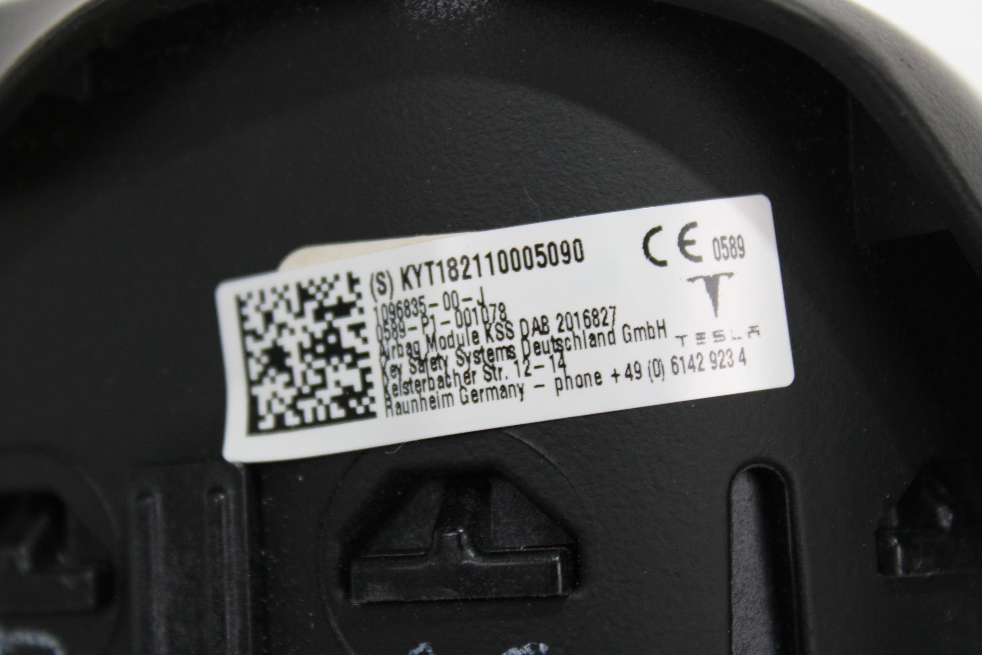 OEM Tesla Steering Wheel Airbag – Fits Model 3 (2017–2023) – Part 1508347 - 00 - D - Tesla